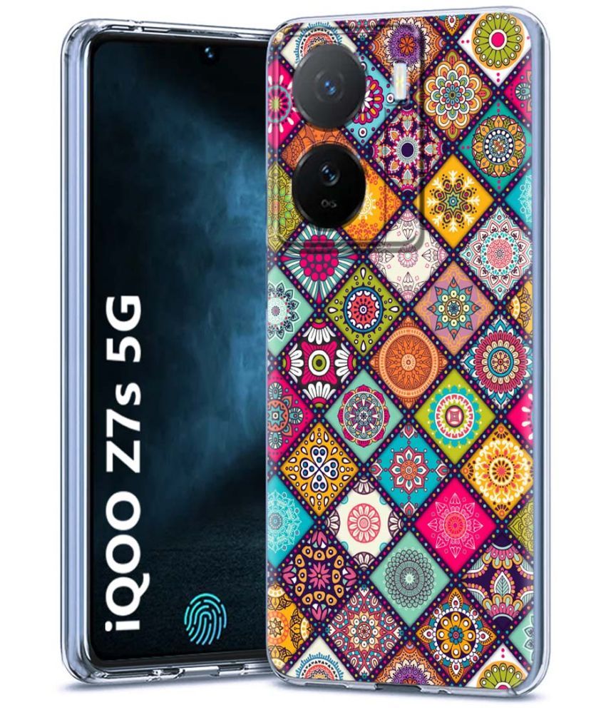     			Fashionury Multicolor Printed Back Cover Silicon Compatible For iQoo Z7s 5G ( Pack of 1 )