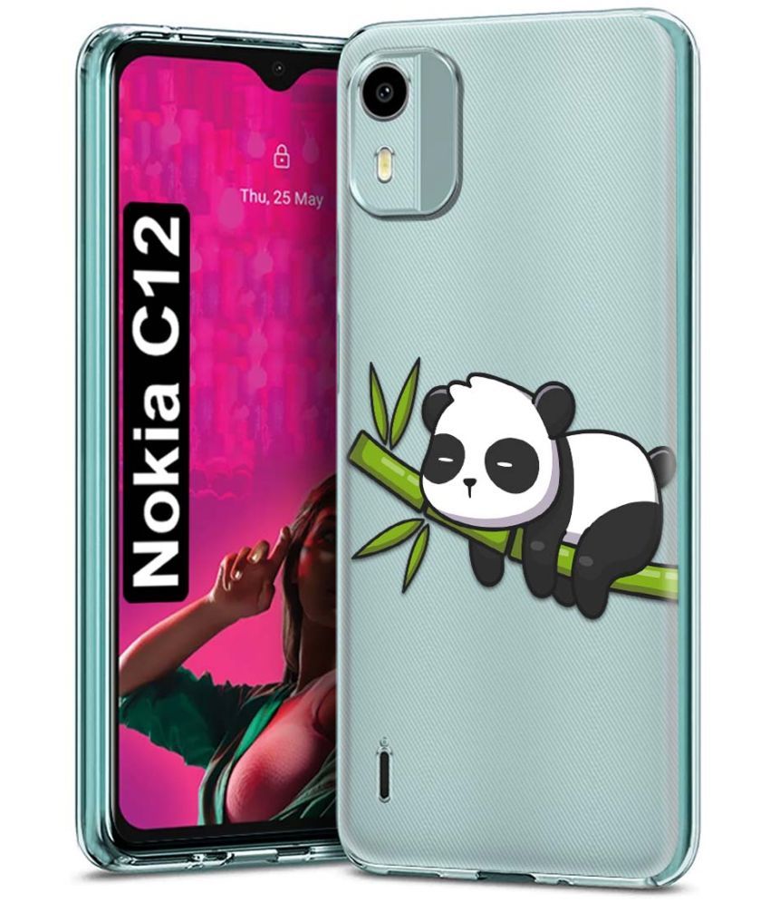     			Fashionury Multicolor Printed Back Cover Silicon Compatible For Nokia C12 ( Pack of 1 )