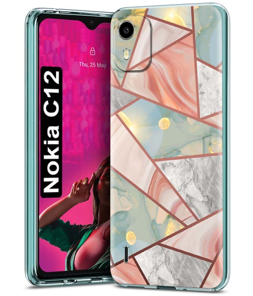     			Fashionury Multicolor Printed Back Cover Silicon Compatible For Nokia C12 ( Pack of 1 )