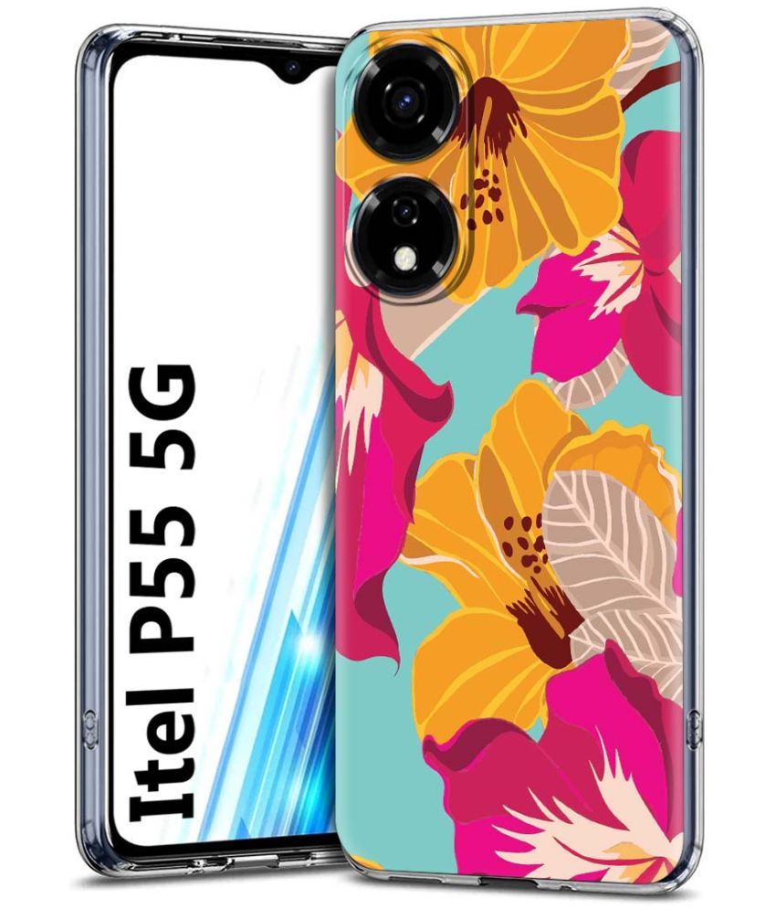     			Fashionury Multicolor Printed Back Cover Silicon Compatible For Itel P55 5G ( Pack of 1 )