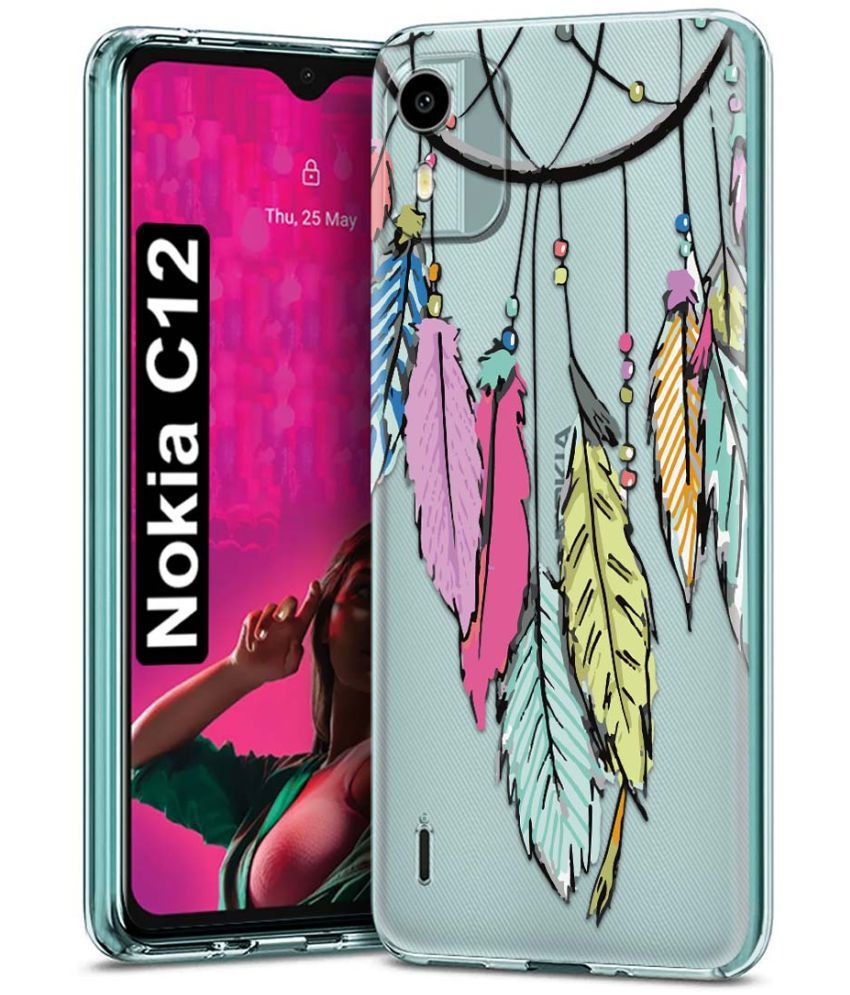     			Fashionury Multicolor Printed Back Cover Silicon Compatible For Nokia C12 ( Pack of 1 )