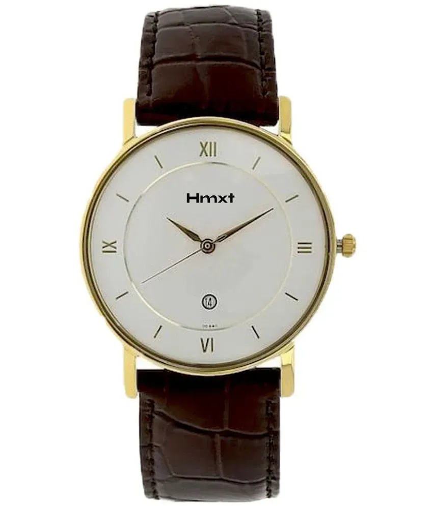 HMCT Brown Leather Analog Men s Watch Buy HMCT Brown Leather