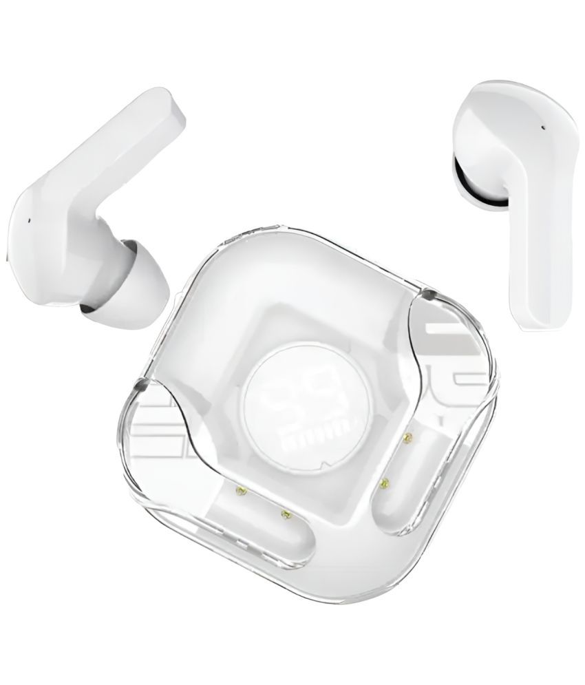     			COREGENIX Flash-pods Type C Bluetooth Headphone In Ear 30 Hours Playback Low Latency IPX5(Splash & Sweat Proof) White