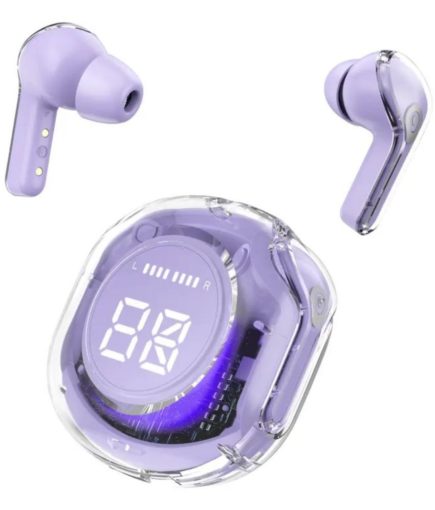     			COREGENIX Ultrapodspro Type C Bluetooth Headphone In Ear 30 Hours Playback Low Latency IPX4(Splash & Sweat Proof) Purple
