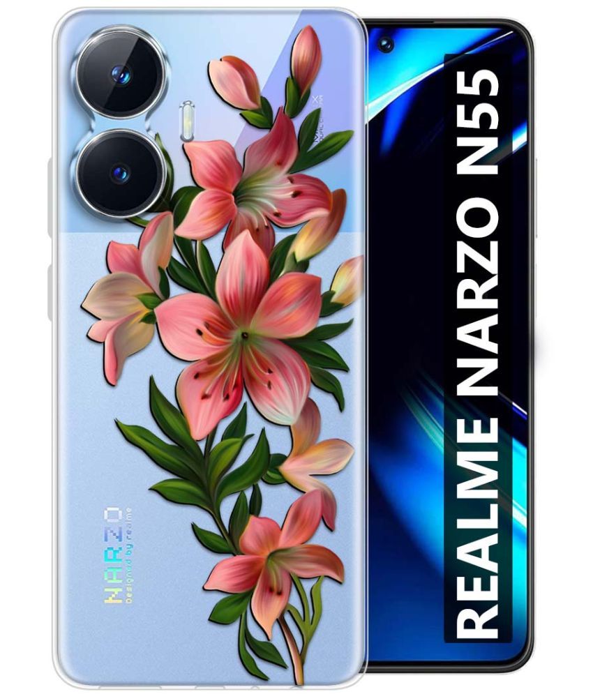     			Fashionury Multicolor Printed Back Cover Silicon Compatible For Realme Narzo N55 ( Pack of 1 )