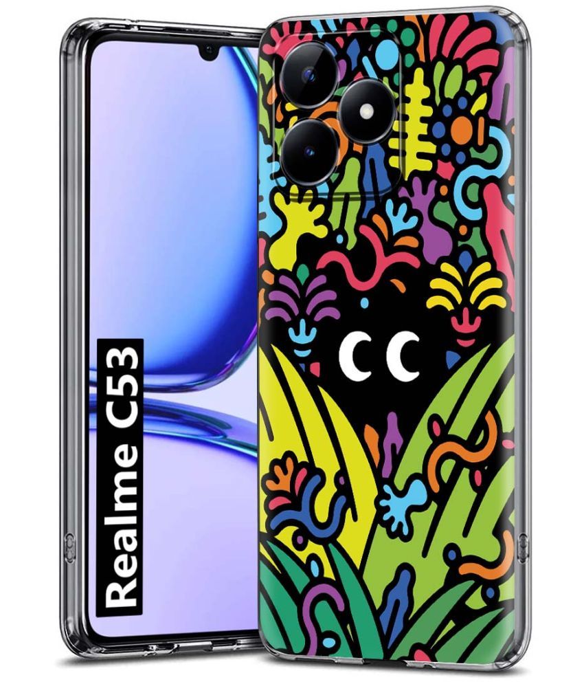     			Fashionury Multicolor Printed Back Cover Silicon Compatible For Realme C53 ( Pack of 1 )