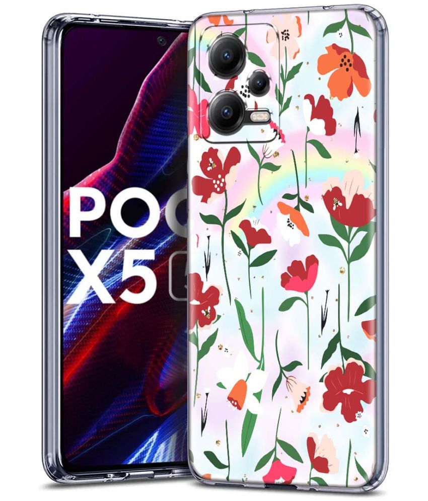     			Fashionury Multicolor Printed Back Cover Silicon Compatible For poco x5 5g ( Pack of 1 )