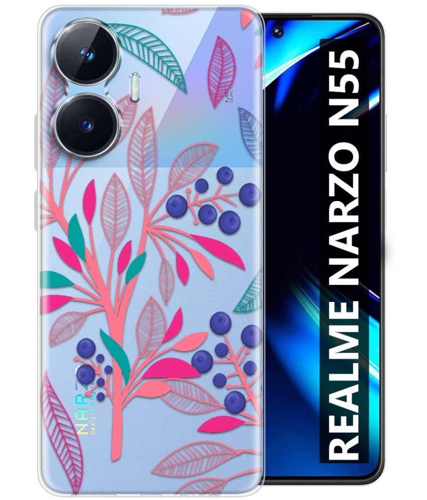     			Fashionury Multicolor Printed Back Cover Silicon Compatible For Realme Narzo N55 ( Pack of 1 )