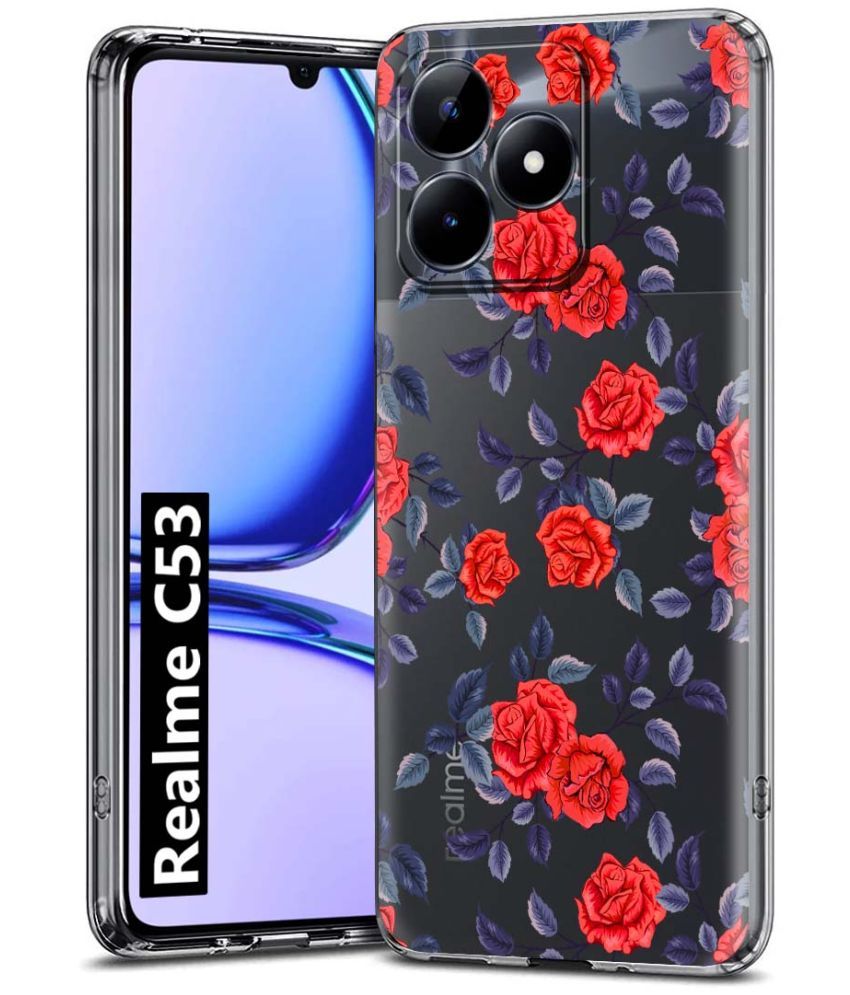     			Fashionury Multicolor Printed Back Cover Silicon Compatible For Realme C53 ( Pack of 1 )