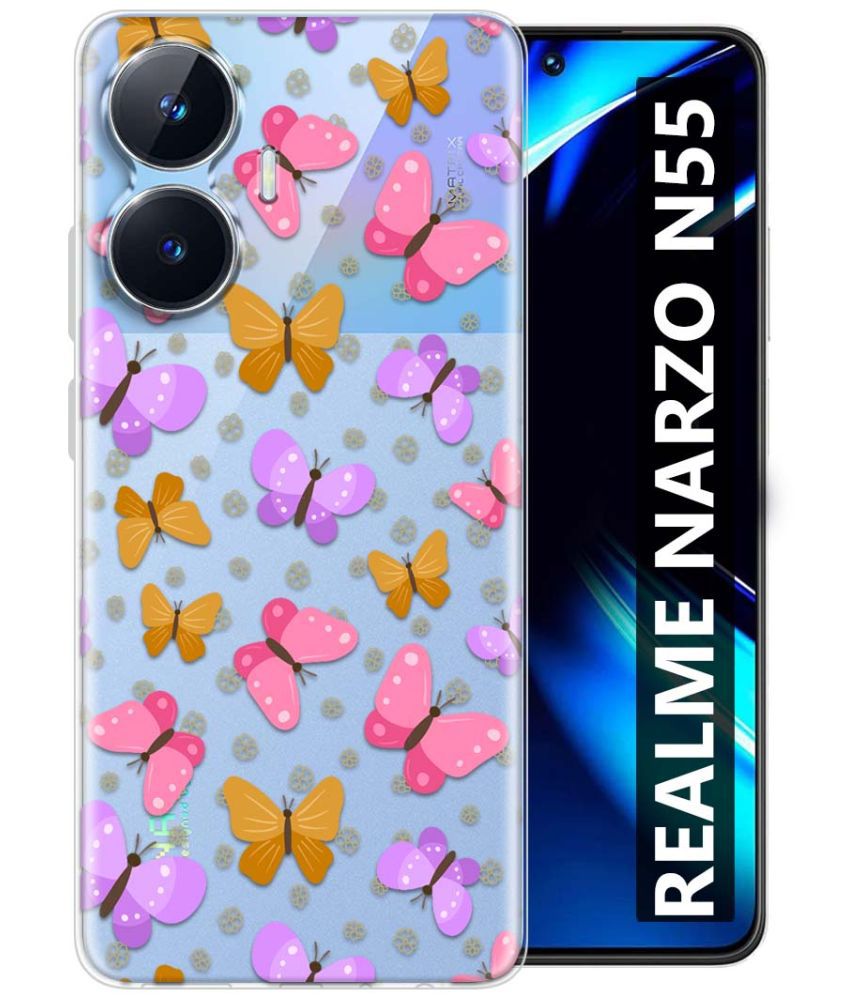     			Fashionury Multicolor Printed Back Cover Silicon Compatible For Realme Narzo N55 ( Pack of 1 )