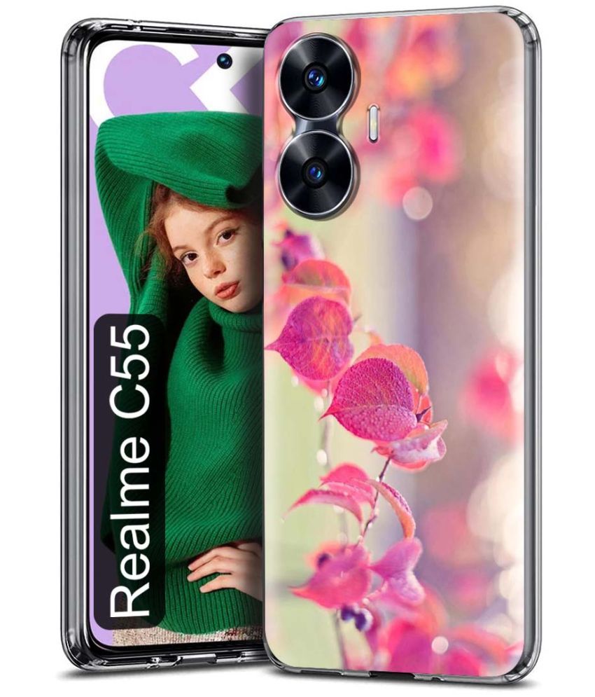     			Fashionury Multicolor Printed Back Cover Silicon Compatible For Realme C55 ( Pack of 1 )