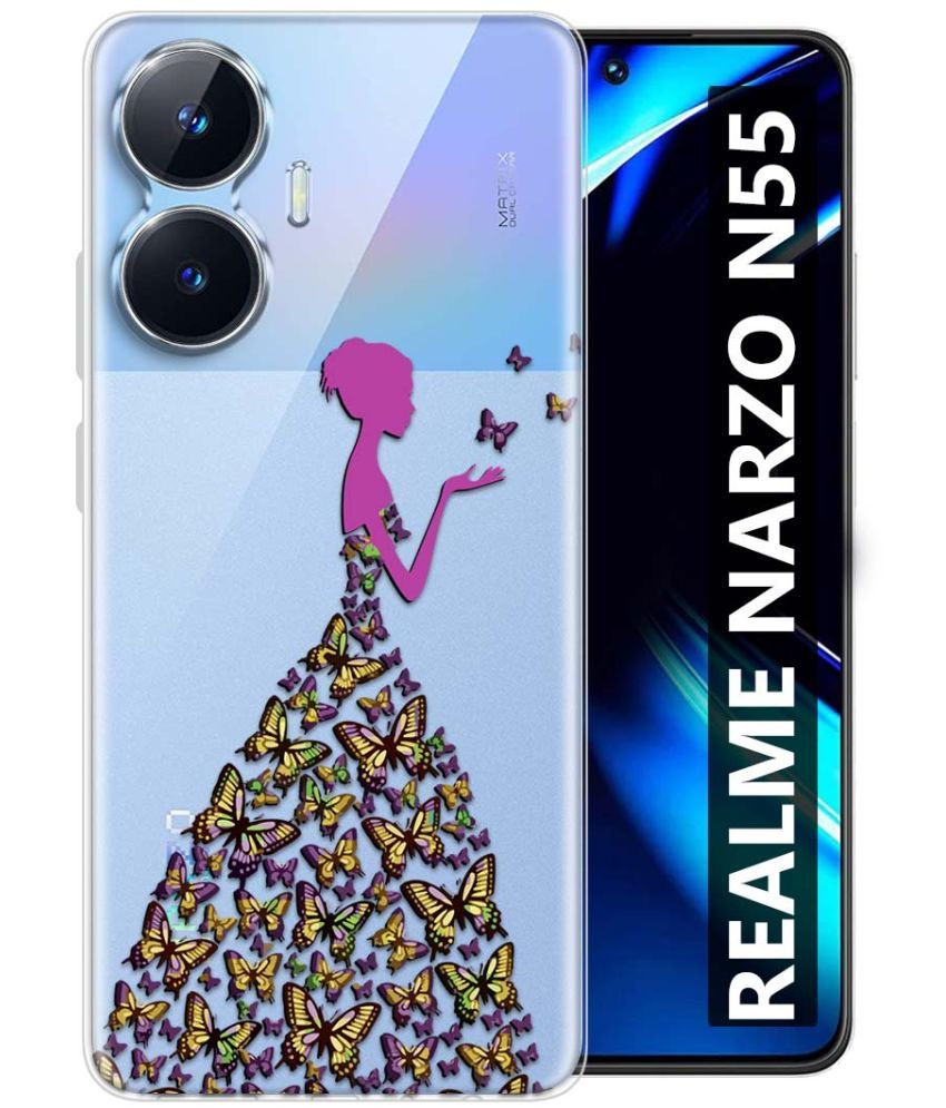     			Fashionury Multicolor Printed Back Cover Silicon Compatible For Realme Narzo N55 ( Pack of 1 )