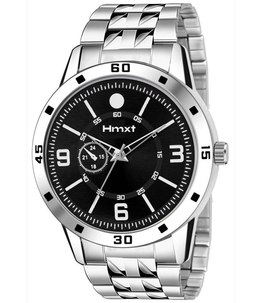     			HMXT Silver Metal Analog Men's Watch