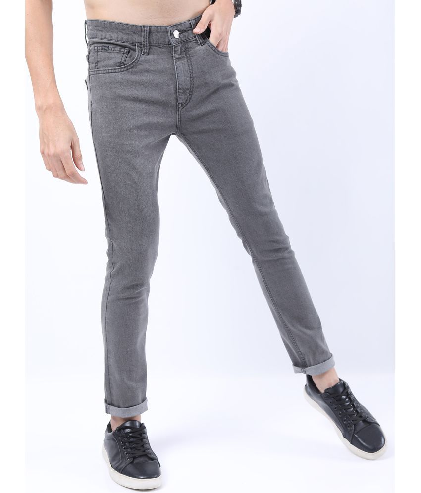     			Ketch Skinny Fit Cuffed Hem Men's Jeans - Grey ( Pack of 1 )