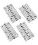 Atlantic Door Butt Hinges 5 Inch x 12 Gauge/2.5 MM Thickness, Premium Stainless Steel Welded Head, Matt Finish, Pack of 4 Pcs