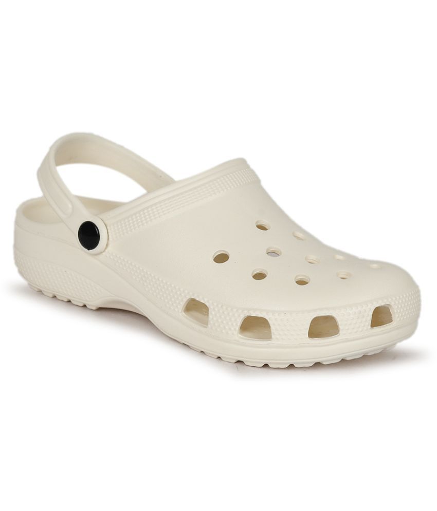     			Aadi - White Men's Clogs