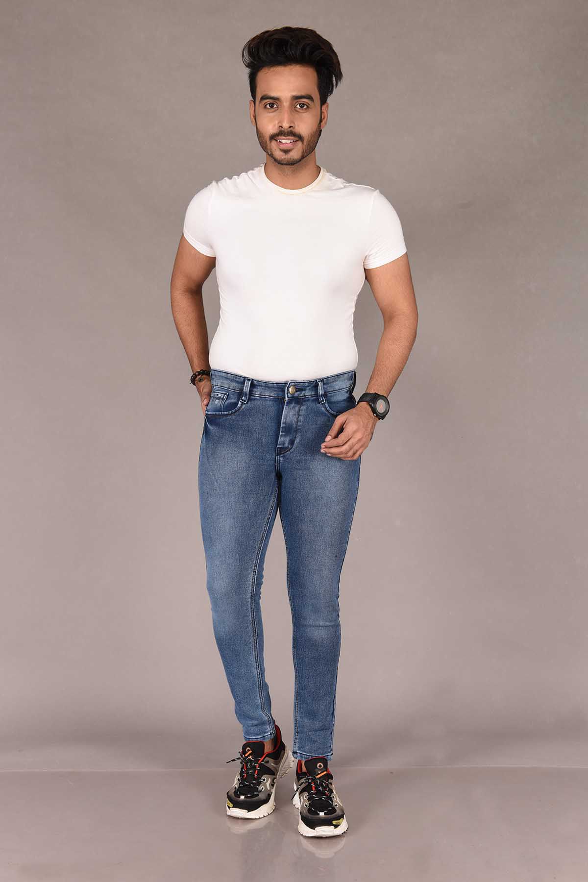    			Aflash Slim Fit Basic Men's Jeans - Blue ( Pack of 1 )