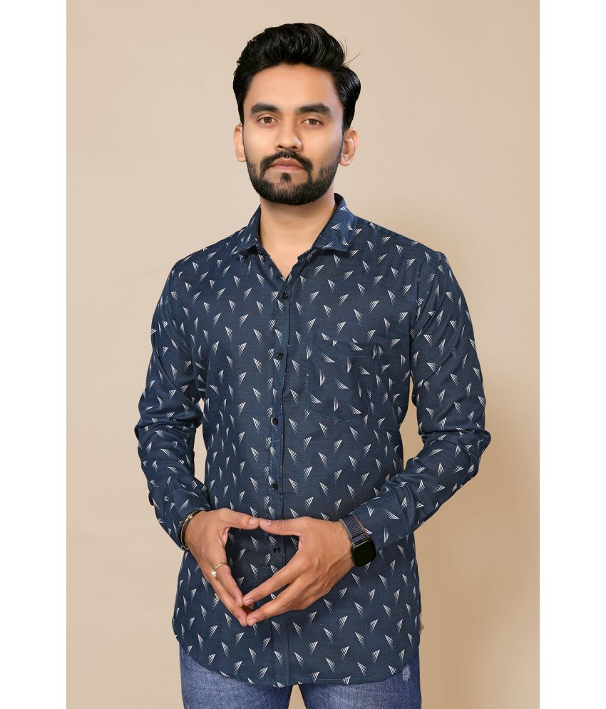     			Kashvi Cotton Blend Regular Fit Printed Full Sleeves Men's Casual Shirt - Multicolor ( Pack of 1 )