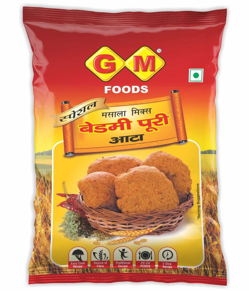     			GM FOODS Bedmi Puri Aata Instant Mix 1500 gm Pack of 2