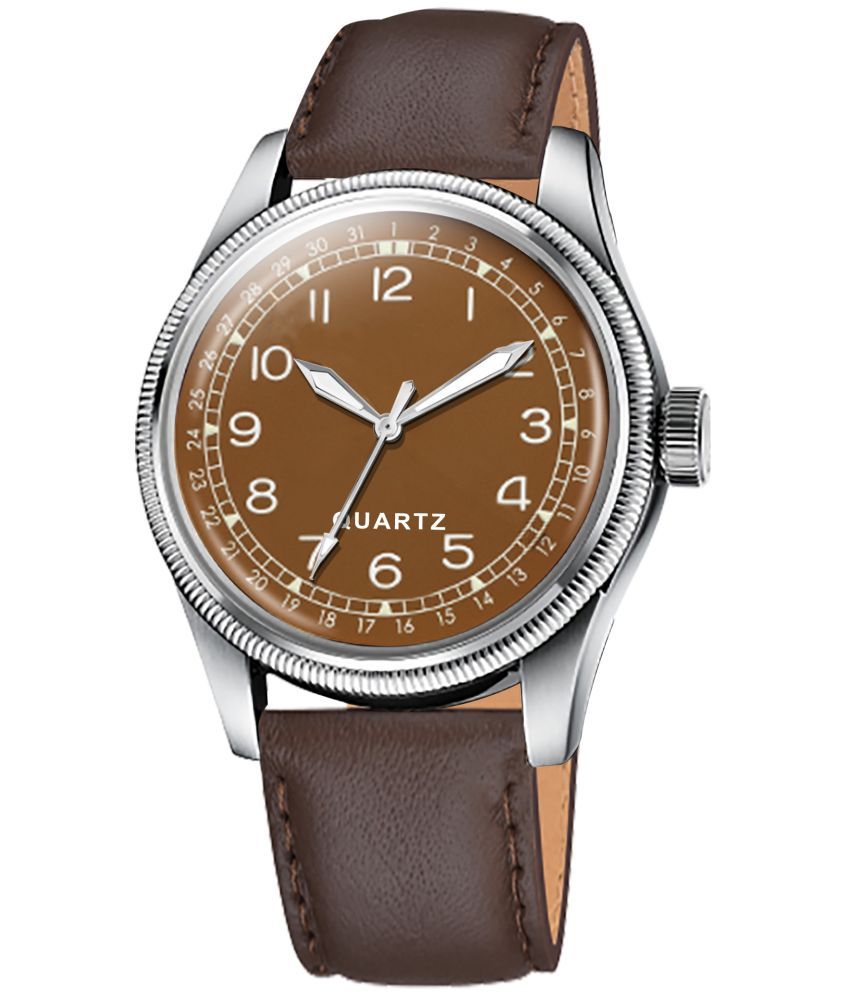     			Newman Brown Leather Analog Men's Watch