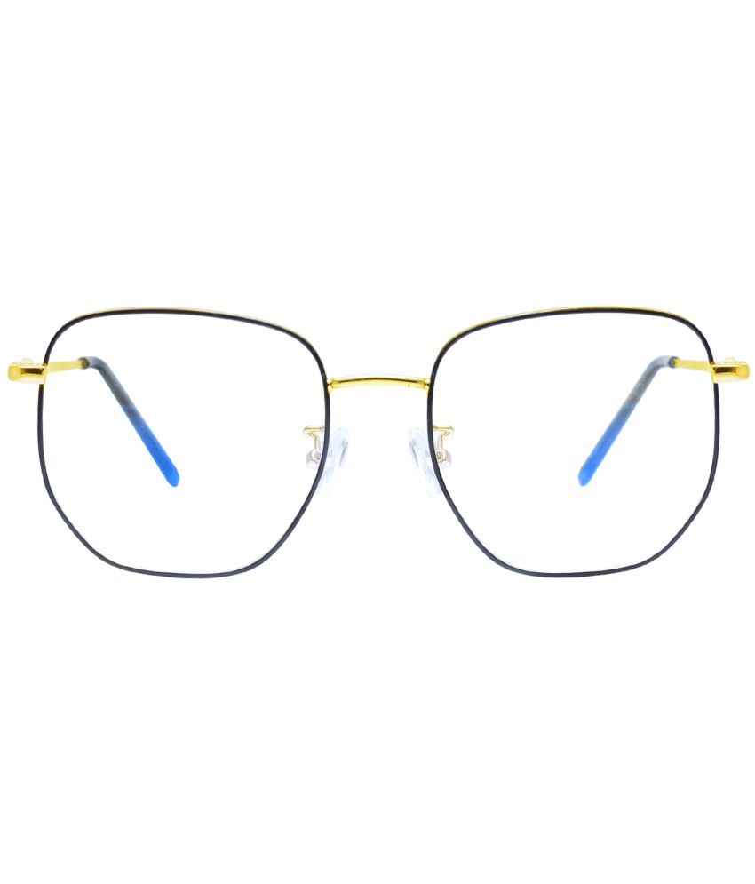     			Peter Jones Gold Full Rim Square Computer Glasses ( Pack of 1 )