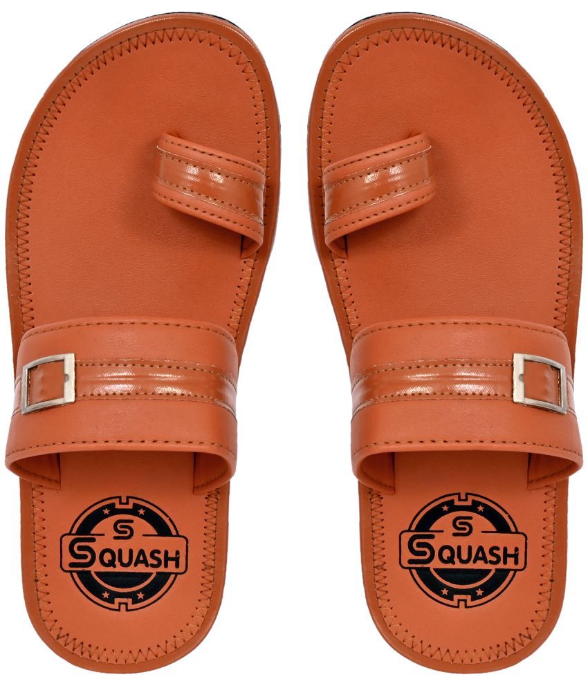     			Squash Tan Men's Leather Slipper