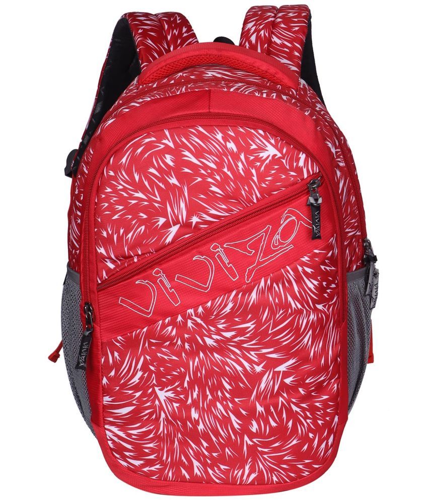     			Viviza Red Polyester Backpack ( 26 Ltrs )