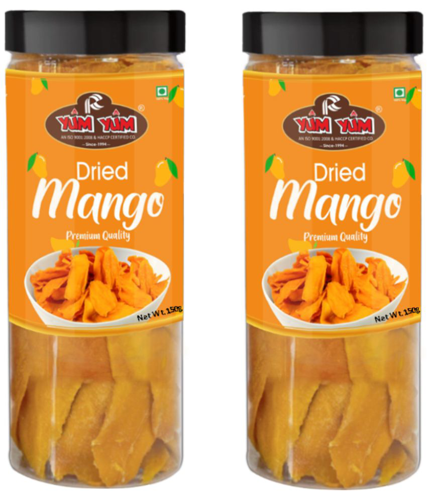     			YUM YUM Dried Mango Sliced 600 g (Pack of 4 - 150 g Jar Each) Mango Fruits