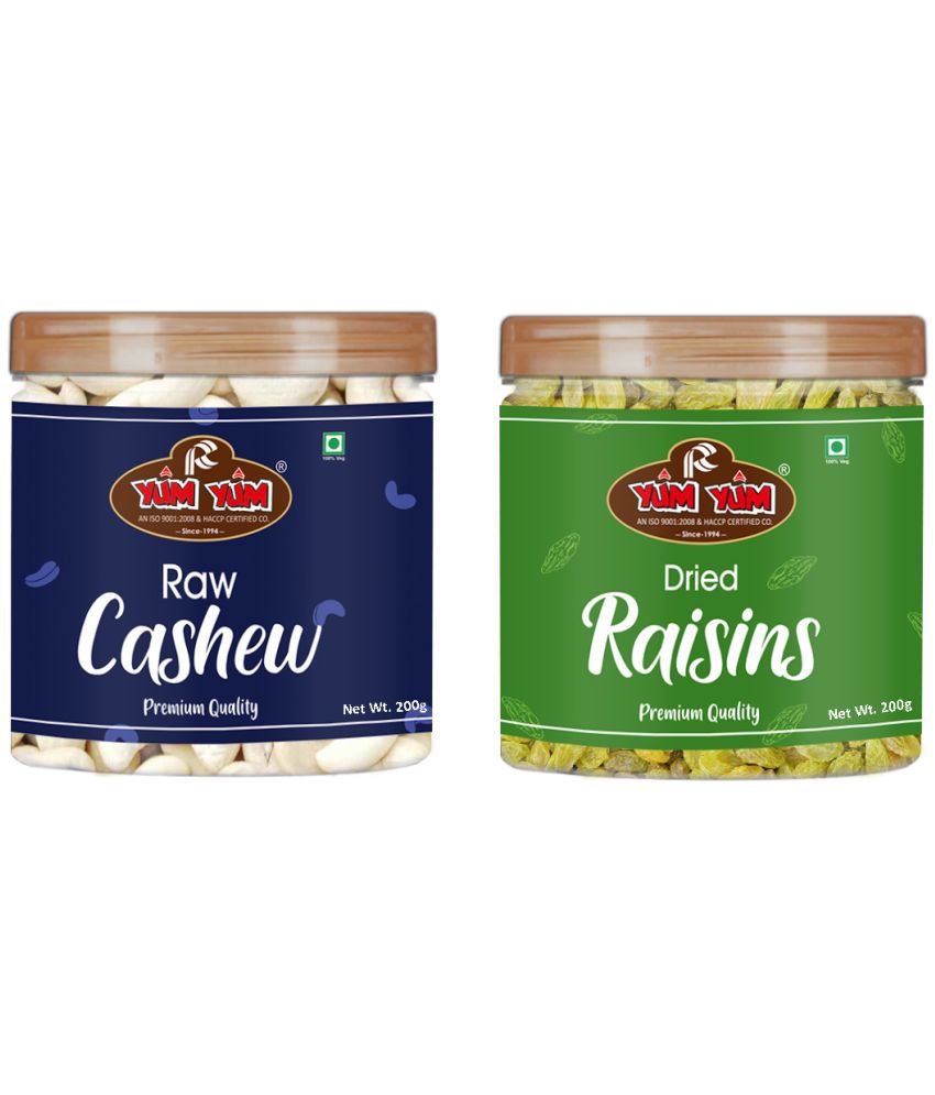     			YUM YUM Premium Cashew Nut (200 g) & Raisins Kishmish (200 g) 400 g Dry Fruits Combo Pack