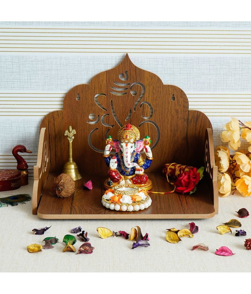     			eCraftIndia Ganesha Design Laminated Wood Pooja Temple