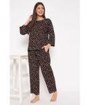 Clovia Black Rayon Women's Nightwear Nightsuit Sets ( Pack of 2 )