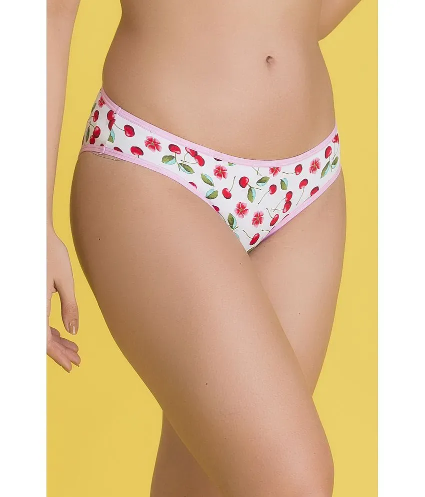 Clovia White Polyester Printed Women's Thongs ( Pack of 1 ) - Buy Clovia  White Polyester Printed Women's Thongs ( Pack of 1 ) Online at Best Prices  in India on Snapdeal