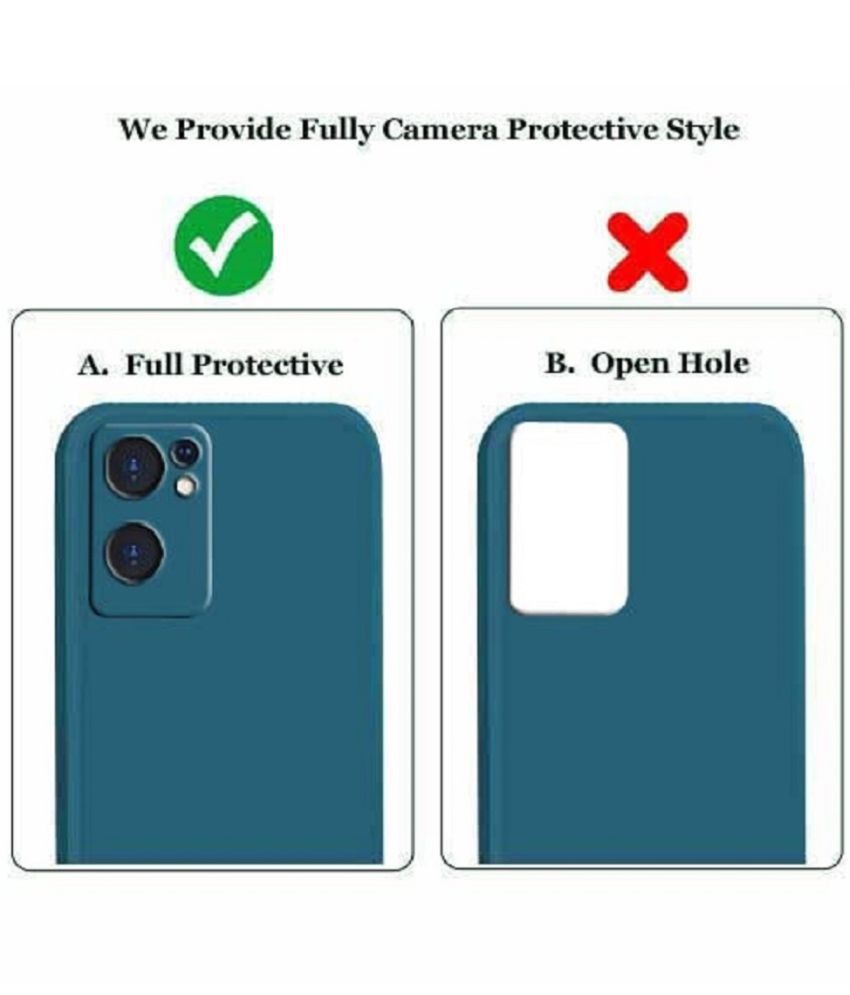     			Case Vault Covers - Blue Silicon Plain Cases Compatible For Oneplus Nord Ce2 5G ( Pack of 1 )