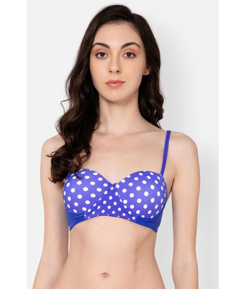     			Clovia Polyester Heavily Padded Women's Balconette Bra ( Blue )