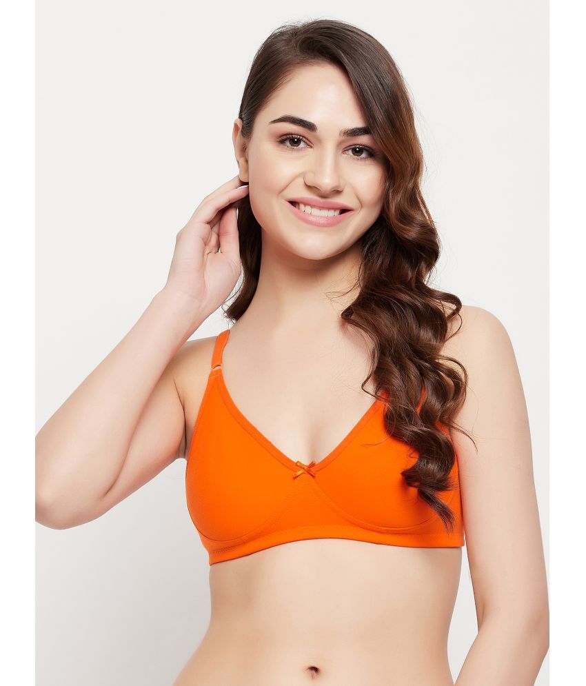     			Clovia Nylon Non Padded Women's T-Shirt Bra ( Orange )