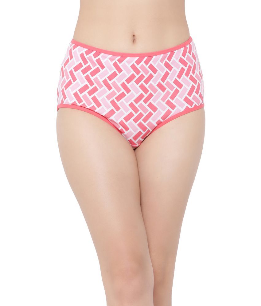     			Clovia Cotton Printed Women's Hipster ( Pink )