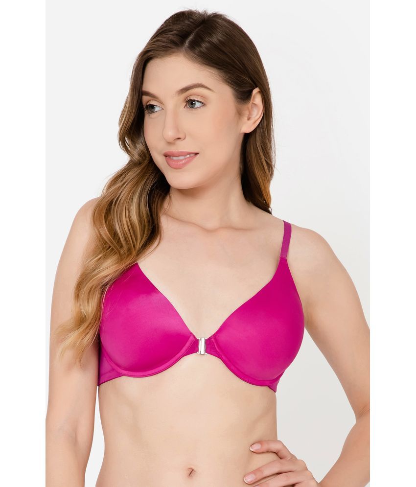     			Clovia Nylon Heavily Padded Women's Plunge Bra ( Pink )