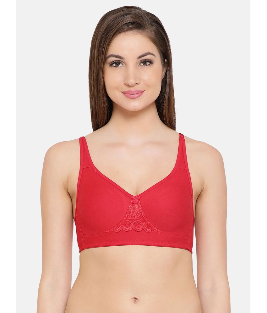     			Clovia Red Nylon Non Padded Women's T-Shirt Bra ( Pack of 1 )