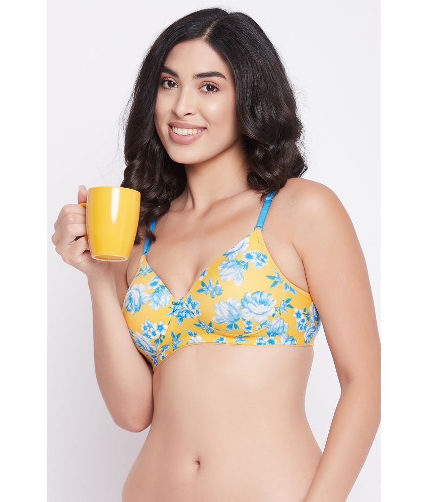     			Clovia Yellow Polyester Heavily Padded Women's T-Shirt Bra ( Pack of 1 )