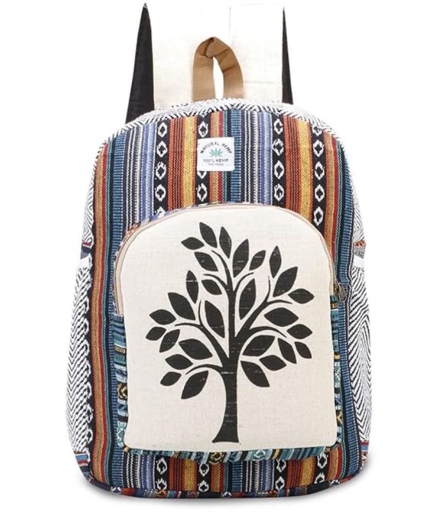     			Gau Sudh Multicolor Canvas Backpack ( 5 Ltrs )