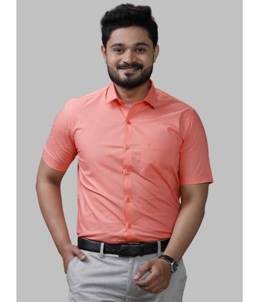     			Ramraj cotton Cotton Blend Slim Fit Solids Half Sleeves Men's Casual Shirt - Pink ( Pack of 1 )