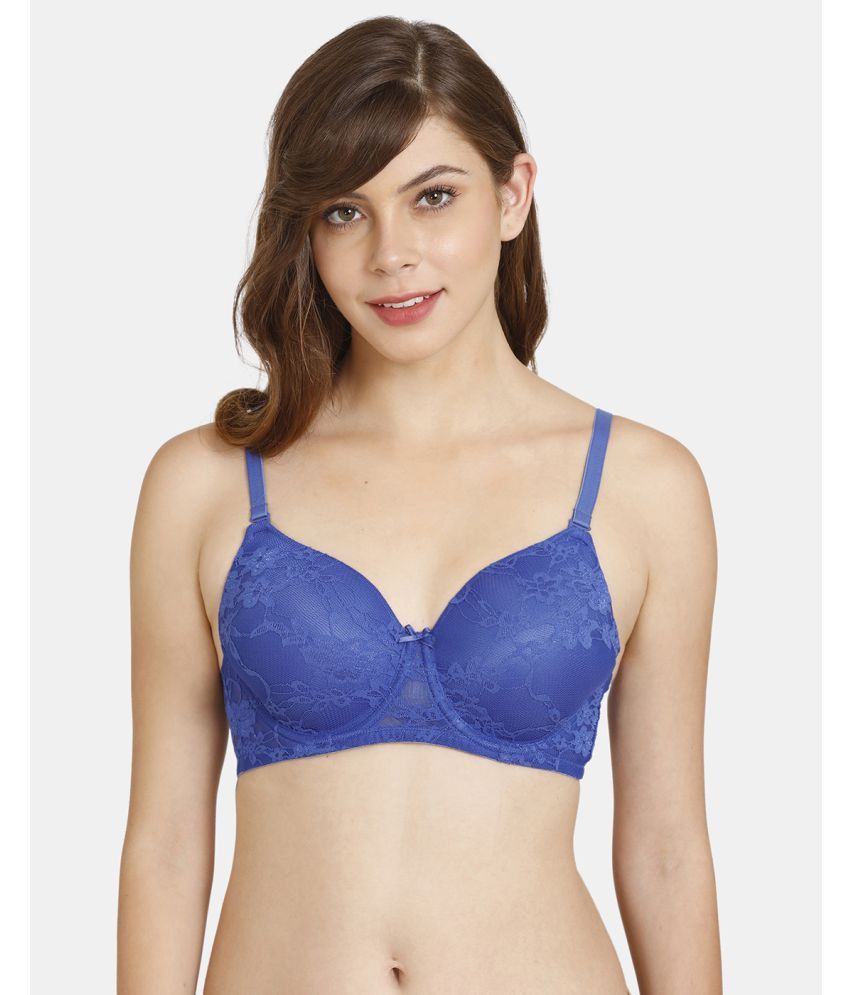     			Rosaline by Zivame Nylon Women's T-Shirt Bra ( Blue )