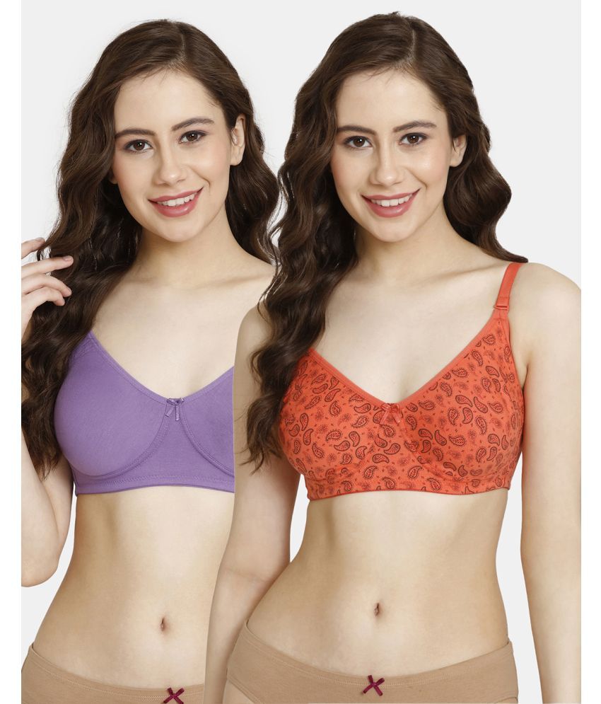     			Rosaline by Zivame Pack of 2 Polyester Women's T-Shirt Bra ( Multicolor )