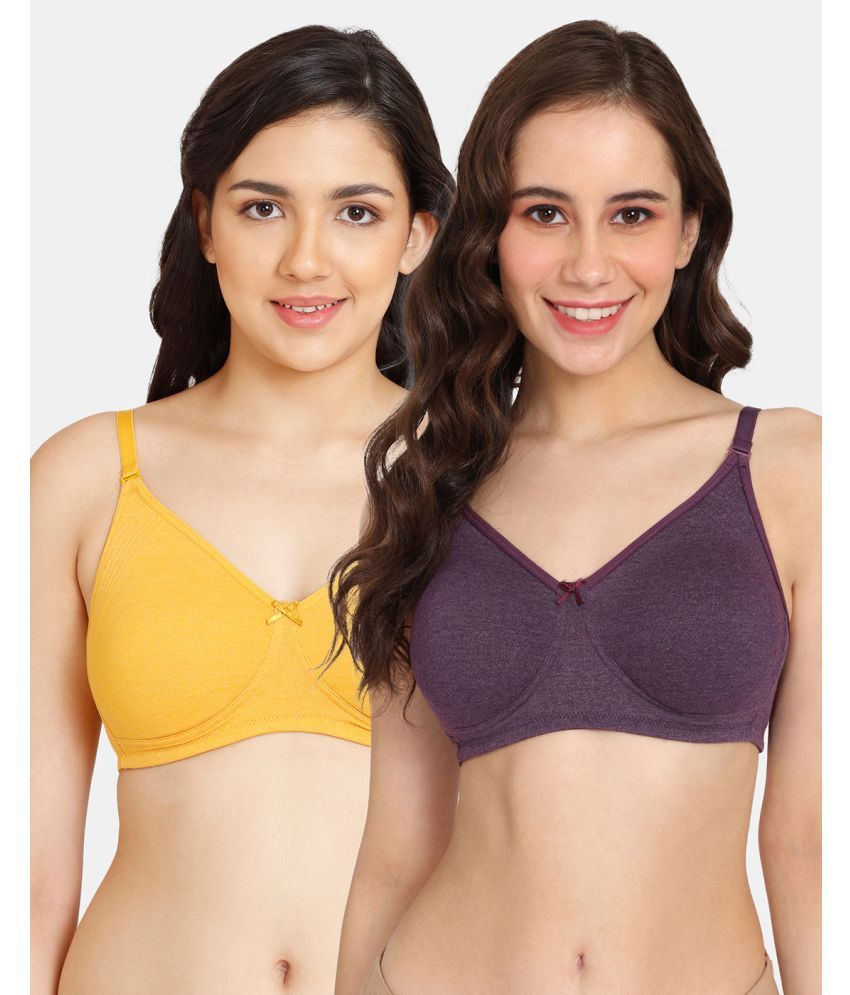     			Rosaline by Zivame Pack of 2 Polyester Women's T-Shirt Bra ( Multicolor )