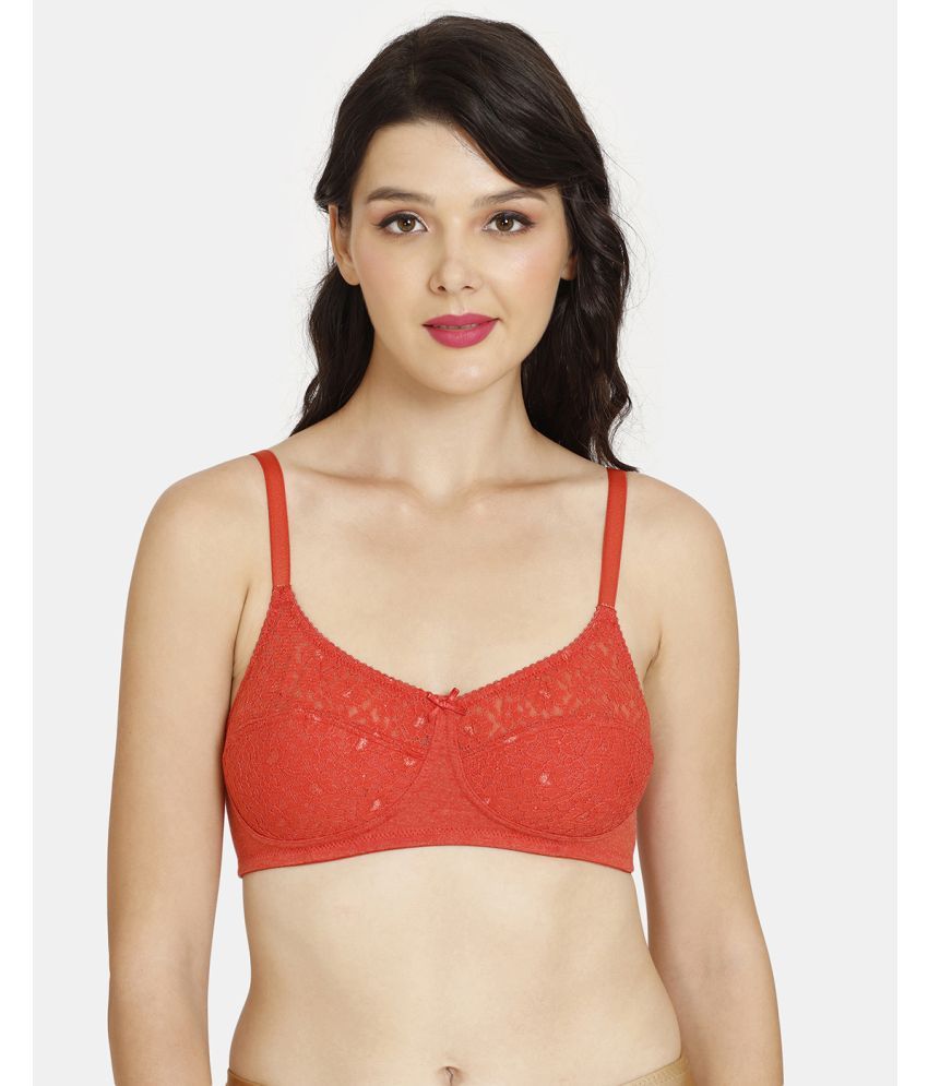     			Rosaline by Zivame Red Cotton Non Padded Women's T-Shirt Bra ( Pack of 1 )