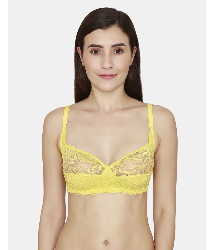     			Rosaline Yellow Nylon Non Padded Women's T-Shirt Bra ( Pack of 1 )