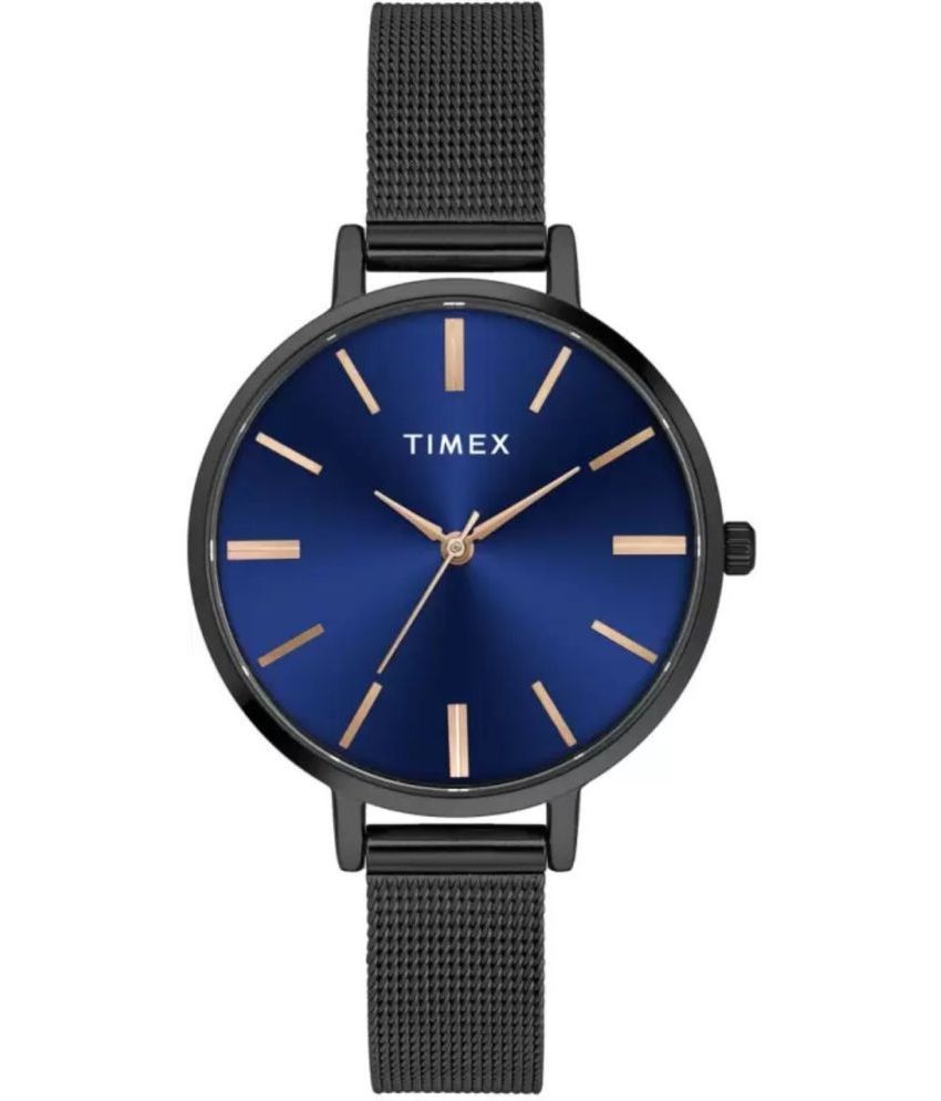     			Timex Black Stainless Steel Analog Womens Watch