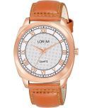 Lorem Brown Leather Analog Men's Watch