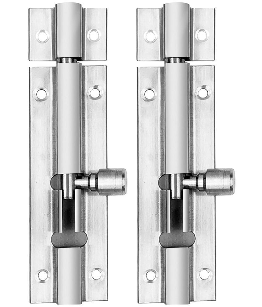     			Atlantic Morden Plain Tower bolt 6 inch (Stainless Steel, Two Tone Silver, Pack of 2 Piece)