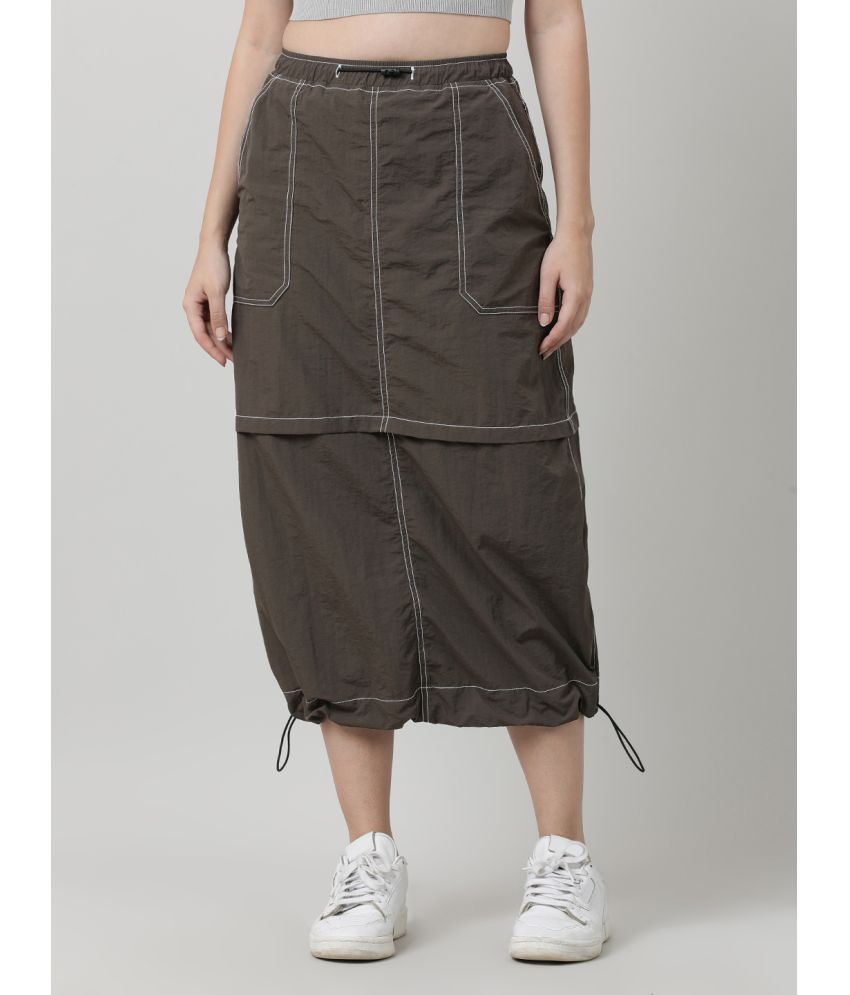     			Bene Kleed Olive Nylon Women's Straight Skirt ( Pack of 1 )
